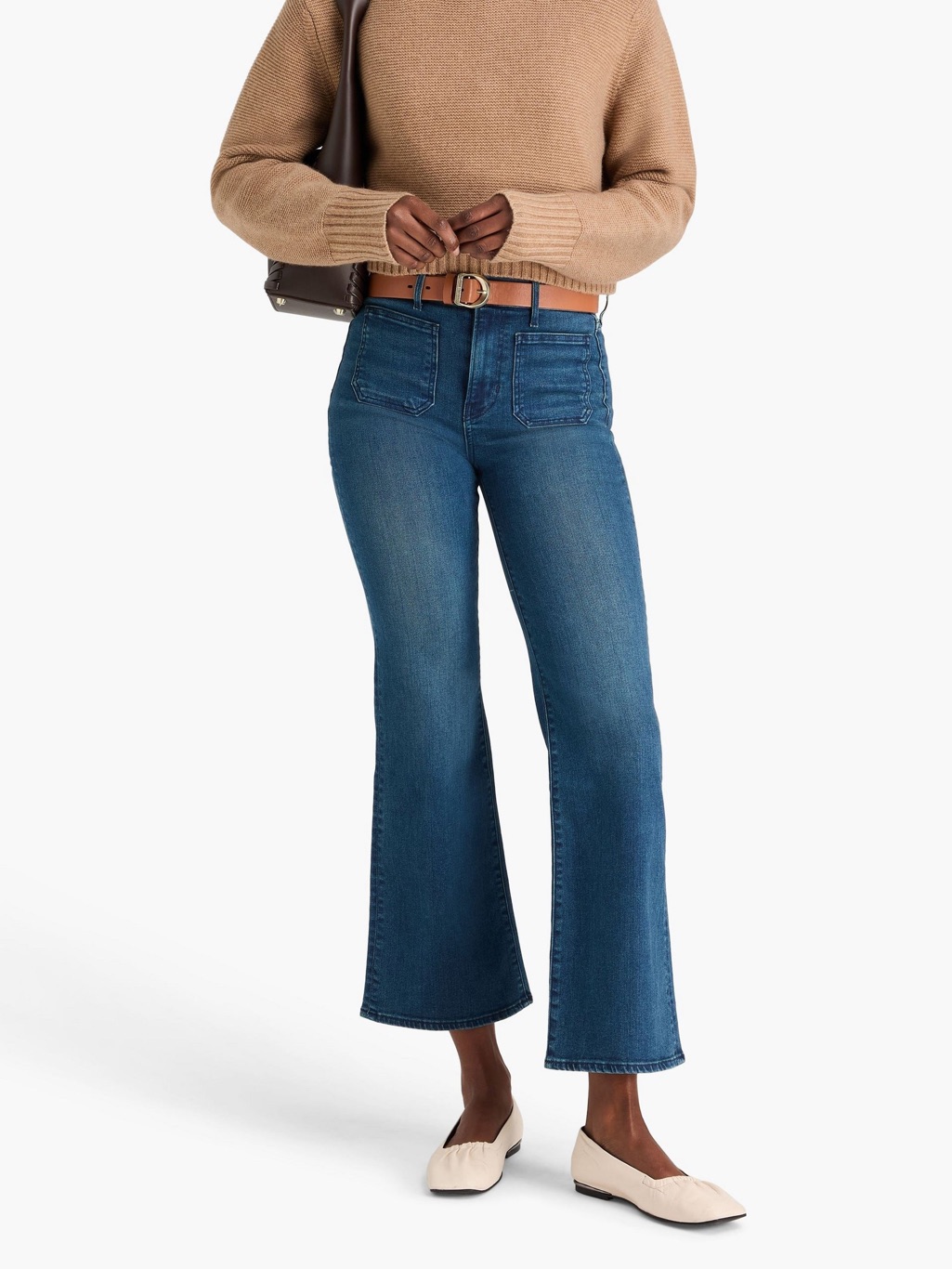 Veronica Beard Crosbie High-Rise Loafer Wide-Leg Jeans Sz 26